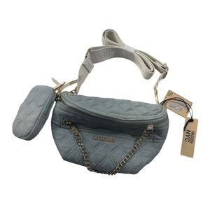 Madden NYC ~ Denim Chain Pocket Fanny Pack w/ Pouch